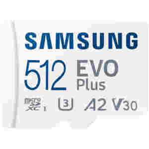 Spominska kartica microSDXC 512GB Samsung Evo Plus 160MB/s/120MB/s U3 V30 UHS-I A2 +adapter (MB-MC512SA)