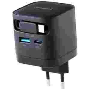 Intenso 65W GaN napajalnik z vgrajenim kablom USB-C