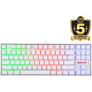 REDRAGON K552 KUMARA RGB GAMING MEHANSKA ŽIČNA TIPKOVNICA BELA - RDEČA STIKALA