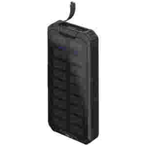 Prenosna baterija Goobay Powerbank 20.000 mAh USB-C Quick-Charge 3.0 sončne celice črna