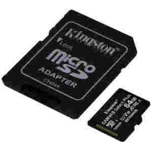 Spominska kartica microSDXC 64GB Kingston Canvas Select Plus 100MB/s/85MB/s U1 V10 UHS-I A1 +adapter (SDCS2/64GB)