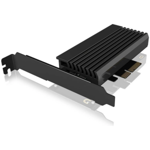 IcyBox IB-PCI214M2-HSL ohišje/adapter za M.2 NVMe SSDje na PCIe x4 kartico s hladilnikom