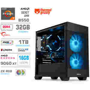 Računalnik MEGA MT S7X R7-5800X/RX9060 XT/32GB/1TB/750W/Brez OS/črna RGB