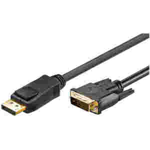 Kabel DisplayPort(m)=>DVI-D(m) 2,00m 4K/30Hz Ultra HD črn Goobay (51961)